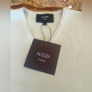 NWT Aleeza Paris V-Neck Oversized Vest in Sage Green